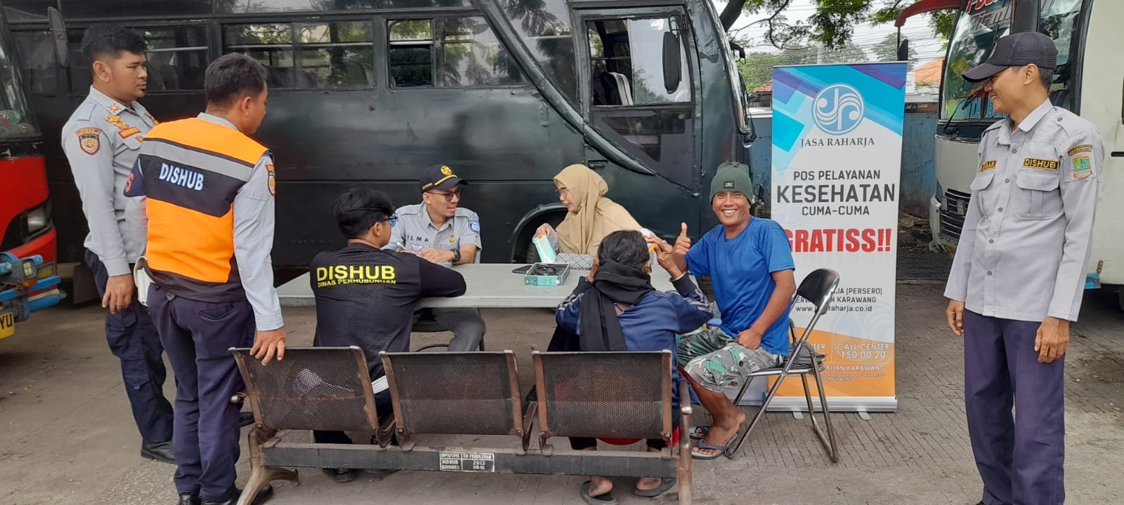 Pastikan Pengemudi Sehat Dan Laik Jalan, Jasa Raharja Karawang Gelar Cek Kesehatan Gratis