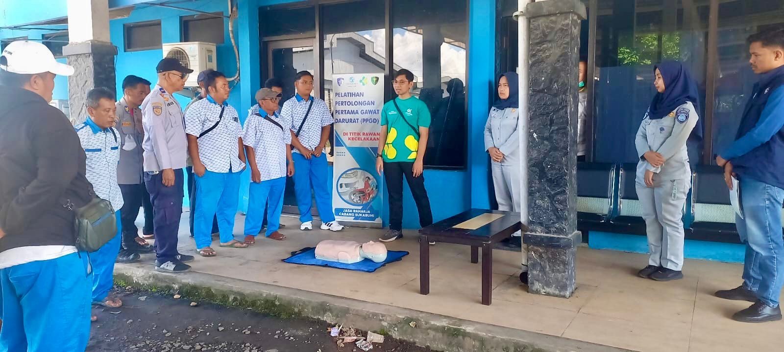 Jelang Arus Mudik Lebaran, Jasa Raharja Gelar MUKL dan Simulasi PPGD di Terminal Palabuhan Ratu Sukabumi