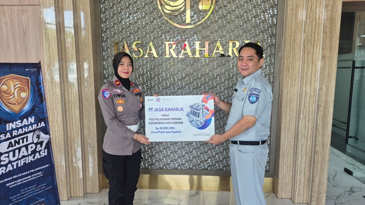 Perkuat Sinergi PAM Lebaran 2026, Jasa Raharja Kanwil Banten Hibahkan Pos Pelayanan Terpadu Check Point kepada Polres Serang dan Polresta Serang Kota