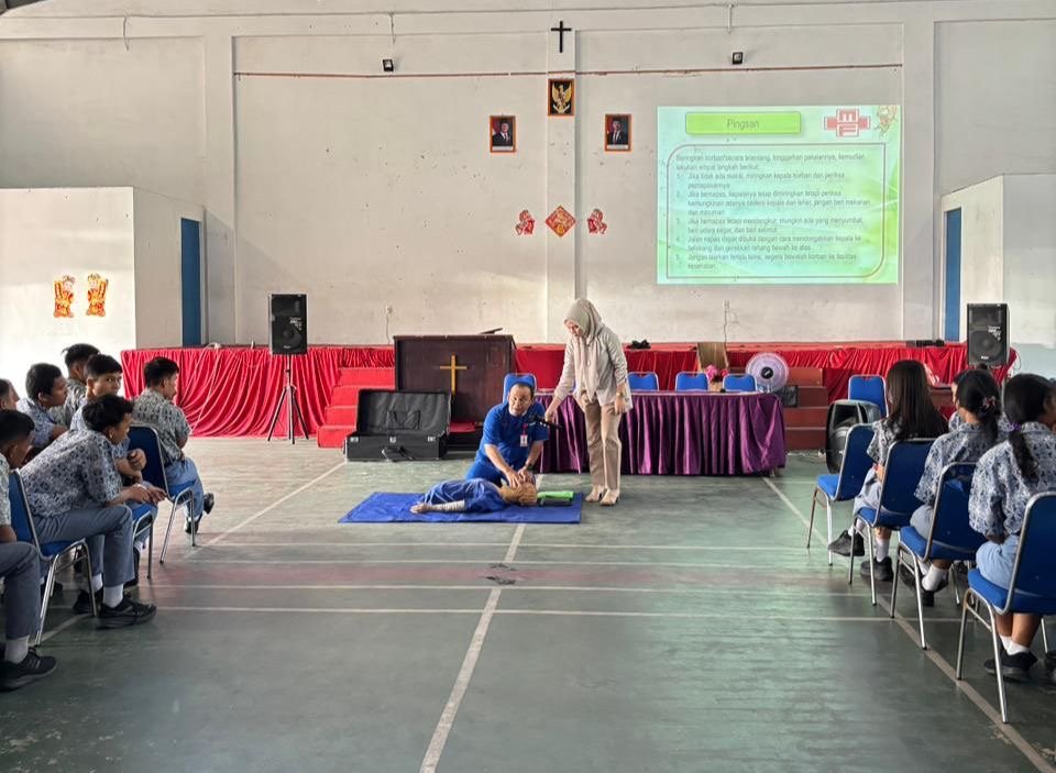 Aksi Cepat Selamatkan Nyawa,Jasa Raharja Gelar Pelatihan PPGD Untuk Pelajar SMAS Hosana Medan Deli