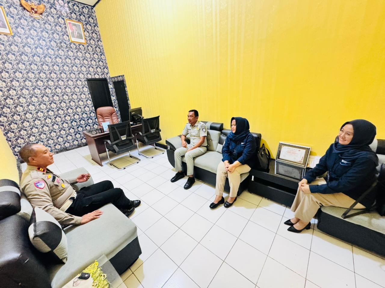 Jasa Raharja Bengkulu Dampingi Kunjungan Koordinasi Jasa Raharja Putera ke Satlantas Polres Seluma