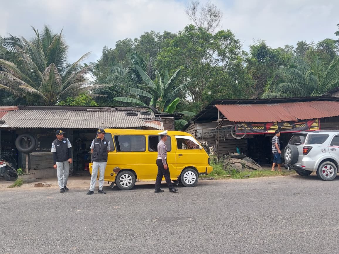 Jasa Raharja Dumai Bersama Polres Bengkalis Laksanakan Uji Petik Angkutan Umum