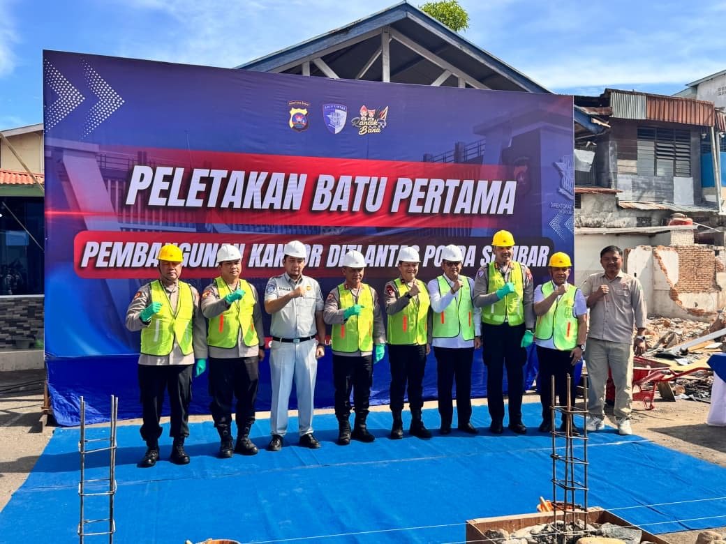 Peletakan Batu Pertama Gedung Ditlantas Polda Sumbar, Jasa Raharja Perkuat Sinergi dengan Mitra Strategis
